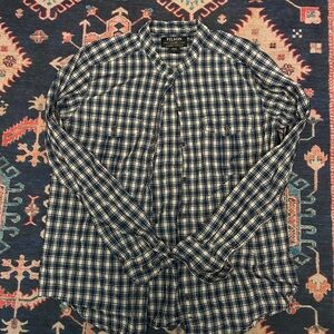 Filson Women's Blue Plaid Shirt, size large